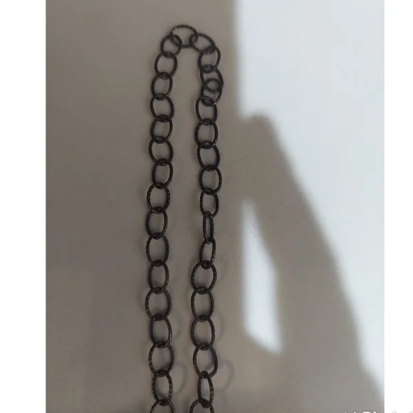 Black Diamond L and Gunmetal Necklace